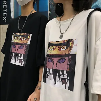Jaunas Vasaras Anime krekls vīriešu T-krekls Gadījuma harajuku t krekls vīriešu Modes Zaudēt lielgabarīta T-krekls naruto grafiskais