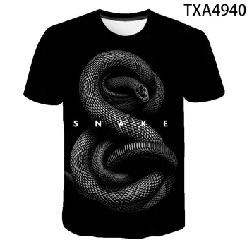Jaunas Vasaras Snake 3D T Krekli Ikdienas Streetwear Zēns Meitene Kids Modes Īsām Piedurknēm Vīriešiem, Sievietēm, Bērniem Iespiests T-krekls Topi Tee