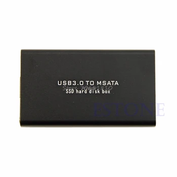 Jauns Mini USB 3.0 mSATA SSD Adaptera Karti Ārējā Kamerā Gadījumā Segtu Kaste ĀS Whosale&Dropship