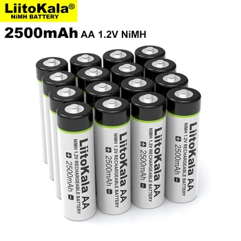 JAUNU Liitokala 1.2 V AA 2500mAh Ni-MH Uzlādējamās baterijas aa uz Temperatūras rādītāju tālvadības pulti, peli, rotaļlietas baterijas