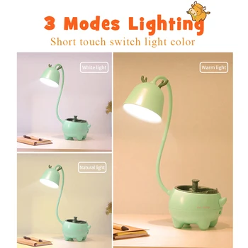 Jaunu Smart Touch USB Uzlādes Pet LED Galda Lampa, 3 Apgaismojuma Režīmi Regulējams Spilgtums Regulējamas Galda Lampas Bērnu Dāvanu