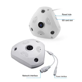 JCWHCAM Wifi IP VR Fotokameras Bezvadu 960P 3MP 5MP HD Smart 360 Grādu Fishey Panorāmas Tīklu CCTV Drošības Mājas Apsardze Cam