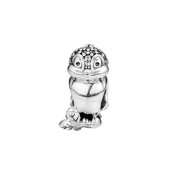 Karikatūra Princese Putnu Kristāla Pērles, lai Piekariņi Rokassprādzes Sievietēm DIY Sudraba 925 Krelles Rotaslietas Pieņemšanas Bruģēts Zircon