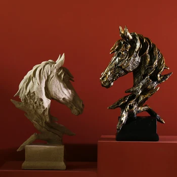 Karstā Pārdot Zirgu Galvas Abstraktus Ornamentus, Apdare, Mājas Hnadcrafts Statuetes Miniatūras Modeli, Galda Dekori Aksesuāri Skulptūra