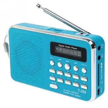 Karstā Pārdošanas T - 205 FM Radio Portatīvie HiFi Kartes Skaļruņu Ciparu Multivides MP3 Mūzikas Skaļrunis Balts Kempings, Pārgājieni, Āra Sporta