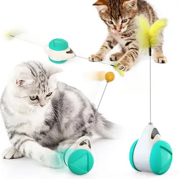 Kaķis Līdzsvars Auto, Rotaļu Akrobāts Šūpoles Rotaļlietas, lai Kaķiem Smart Cat Rotaļlietas Ar Riteņiem, Automātiska Nav Nepieciešams Uzlādēt Kaķis Piederumi
