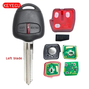 Keyecu Keyless Tālvadības Atslēgu Fob 2 Pogas 433MHz ID46 Mikroshēmu Mitsubishi Lancer Outlander Kreiso Lāpstiņu