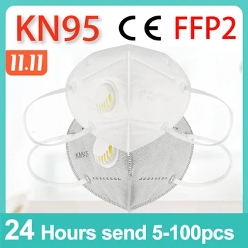 KN95 FFP2 Mascarillas Maska KN95 FFP3 Maska 5 Slāņi Maska Filtrācijas Aizsardzības Respiratoru Reuseable Sejas Maska Pieaugušajiem KN95 Maska