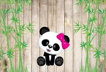 Koka Dēlis Panda Bambusa Dzimšanas dienas svinības Baby Dušas Vinila Foto Fons Fons, Fotogrāfija, Foto Studija Photophone