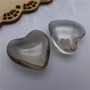 Kristāla sirds formas kuloni, krelles, piekariņi 24/35 mm rotaslietas DIY secinājumi piederumi stikla lustras, lampas aizkaru karājas kritumu