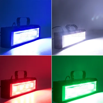 LED CoolWhIte RGB Strobe Gaismas 80W DMX 5 Augstas Kvalitātes Skaņas Kontroles Pilnu Krāsu Balles Gaismas Privātā Telpa, Bārs, Ģimenes Entertainm