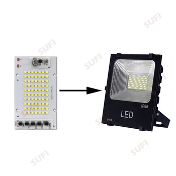 LED Lampas, Šķeldas AC220V COB SMD Chip 2835 Smart IC LED Gaismas 30W Gaismas Krelles Āra Prožektors Prožektors