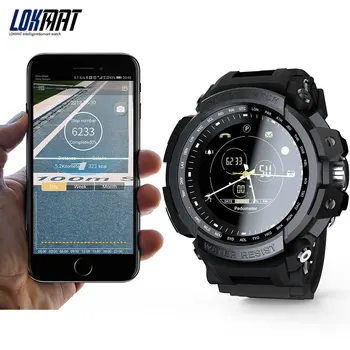 LOKMAT Sporta Smart Skatīties Profesionālo 5ATM Ūdensizturīgs Bluetooth Zvanu Atgādinājumu Digitālo Vīriešu Pulkstenis SmartWatch ios un Android