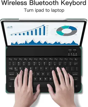 Magnētiskā Keyboard Case For iPad Pro 11 2020. Gadam Būtiska krievu spāņu Ultra slim Stand Case for iPad Pro 11 2020 2018 Cover Tastatūru