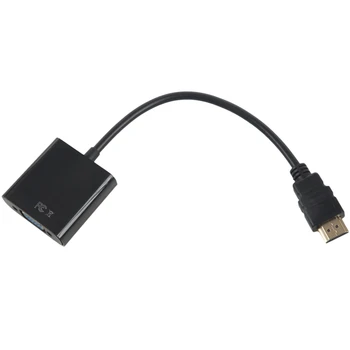 Mazumtirdzniecības 1080P HDMI uz VGA Ar o Converter USB Strāvas Adapteris, Video Vads Melns