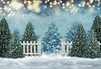 Mehofond Ziemas Ziemassvētku Fotogrāfija Fona Koku Kamīnu Sniegpārsliņu Koka Durvju Baby Dušas Dekoru Fons Foto Studija Prop