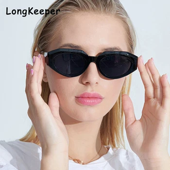 Metāla Viras Kaķa Acs Sieviešu Saulesbrilles Modes Ovālas Saules Brilles uz Lady Pārredzamu Okeāna Lēcas, Brilles Oculos de sol 2021