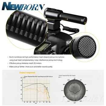 MIC-02 3.5 mm Ierakstīšanas Mikrofons Digitālo SLR Kameru Stereo Mikrofons priekš Canon Nikon Pentax Olympus un Fuji