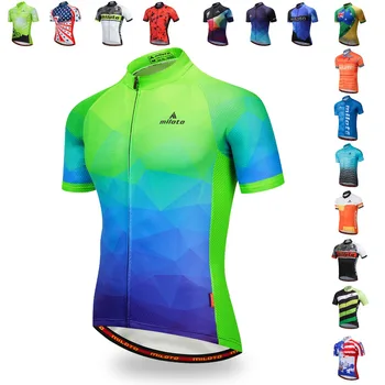 MILOTO Vīriešiem, Pro Velo Jersey Velosipēdu Topi Vasaras bicicleta Apģērbs ar Īsām Piedurknēm mtb svīteri Velosipēdu Krekls maillot ciclismo hombre