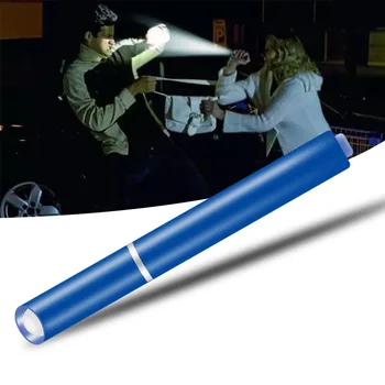 Mini Lukturītis Self Defense Penlight Medicīnas Lāpu Grūti, Gaismas, LED Spuldzes AAA Baterijas Strobe Kempings Q5 Ūdensizturīgs Vienu Failu, 5W