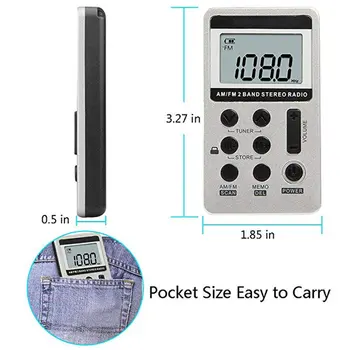 Mini Portatīvie Radio Handheld Digital AM FM USB TF MP3 Atskaņotājs, Skaļrunis, Uzlādējams