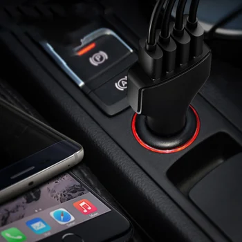 Mobilā Tālruņa Automašīnas Lādētāju, Ātrās Uzlādes Strāvas Adapteri Vairāku USB Porti Viedtālrunis Auto Piederumi DU55