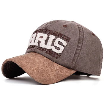 Modes vasaras vīriešu beisbola cepure PARIS izšūšanas savvaļas cepuri kokvilnas hip hop cepures iesiešanas vākiem tētis cepures snapback cepure gorras