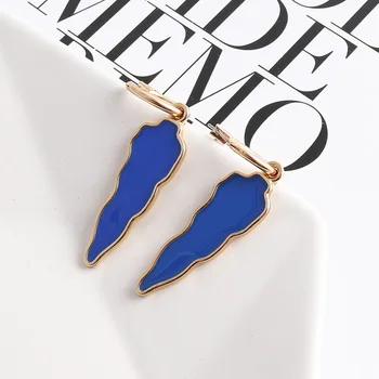 Modes Zilā Krāsošana Arrowhead Auskari Zelta Krāsā Vilināt Brincos Pendientes Zīmola Rotaslietas Sievietes