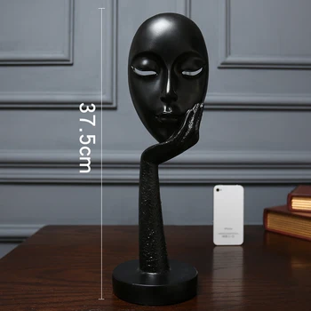 Mājas Apdare Statuja, Galda Rotājumi Piederumi 3D Sejas Maska Abstraktās Tēlniecības un Dekoratīvās Mākslas Statuetes Dzīvojamā Istaba Dekori