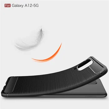Mīksto Oglekļa Šķiedras Case For Samsung Galaxy A12 Gadījumā A42 A10 Segtu Korpusi Aizsardzības Telefonu Gadījumā Samsung Galaxy A12 5G Būtiska