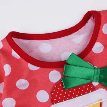 New Baby Meitenes Red Polka Dot Loki Kleitu Bērniem Kūka TuTu Kleitas Bērniem Karikatūra Izdrukāt Ziemassvētku Un Jaunā Gada Apģērba 0-4 Gadi