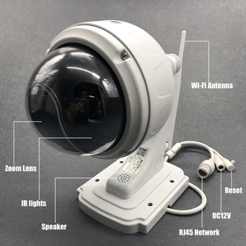 OwlCat Dome 5x PTZ Bezvadu WiFi 1080P HD Video Novērošanas IP Kamera Nakts Drošības divvirzienu Audio Runāt SD Slots