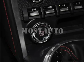 Par 86 Toyota GT86 Scion FR-S Oglekļa Šķiedras Dzinēja iedarbināšanas Poga Vāka 2012-2018 2gab Auto Piederumi Auto Interjera Dekori Automašīnu Apdare