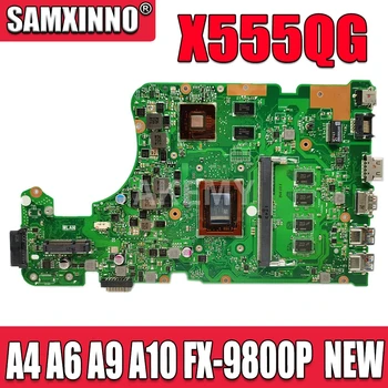 Par Asus X555QG X555Q X555B X555BP K555B A555B K555Q Mainboard Mātesplati ( A4 A6 A9 A10 FX-9800P ) PROCESORU, 4GB 8GB RAM