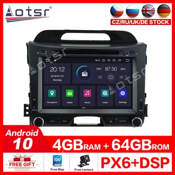Par KIA Sportage Android10 Radio 2011. -. gadam Multivides Audio PX5 Auto DVD Atskaņotājs, GPS Navi Galvas vienības Autoradio kasešu diktofonu