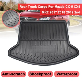 Par Mazda CX-5 CX5 MK2 2017 2018 2019 2. Kravas Starplikas Boot Paplātes Aizmugurējo Bagāžnieka Vāku, Matt Paklāja Grīdas Paklāju Kick Pad Dubļu neslīdoša Mat