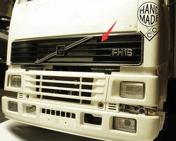 Rc auto priekšā Grilēšanas Plate un logo uzlīmes montāža 1/14 mēroga tamiya tālvadības traktora piekabi volvo FH12 rotaļlieta truck