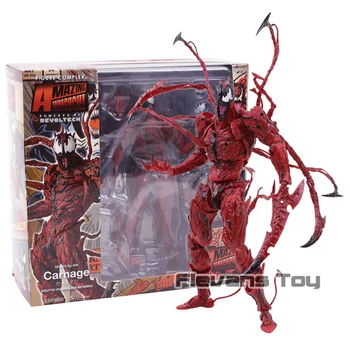 Revoltech NĒ.008 Asinspirts Amazing Spider-Man Cletus Kasady Rīcības Attēls Rotaļlietu Kustamo Modelis Statuetes Kolekcija
