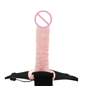Reāli Vibrators Dubultā Dildo, Strap on Seksa rotaļlietas Sievietēm, Elastīgās drošības Siksnām, Siksnu Dildo Lesbiešu Pāriem Seksa Produkti