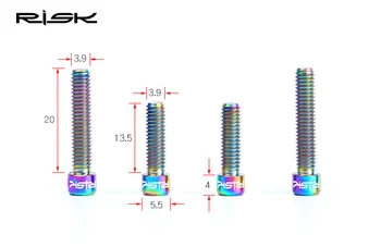 RISKA Zīmola 5 gab./komplekts Velosipēda Priekšējo / Aizmugurējo Pārslēdzēju Skrūves M4 *13.5 / 20 mm, MTB Velosipēdu XT Shift Regulēšanas Skrūves