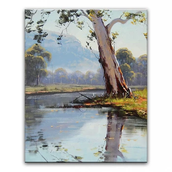 Roku gleznots eļļas glezna Mājās apdare, augstas kvalitātes ainavu glezniecība bildes DM16071935