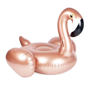 Rose Gold 150cm Milzu Piepūšamo Flamingo Baseins Peldēt Jaunākās Rozā Braukt-Par Peldēšanu Gredzenu Pieaugušajiem Vasaras Ūdens Brīvdienu Puse Rotaļlietas