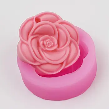 Rožu Ziedu 2D Silikona Veidnē Mousse Cake Decoration Cukura Pelējuma Šokolādes Pelējuma Roku Ziepes Pelējuma Aromātu Akmens Veidnes PRZY 001