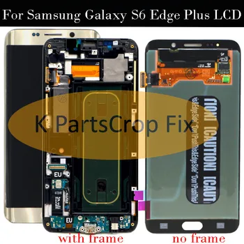 Samsung Galaxy S6 Malas Plus LCD G928 G928F Displejs, Touch Screen Montāža Nomaiņa 5,7