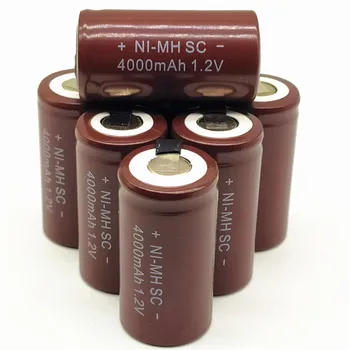 SC uzlādējams akumulators sub akumulatora SC Ni-MH akumulatoru ar niķeļa 1.2 V 4000mAh bateriju/avārijas gaismas Elektriskais instruments