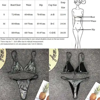 Sexy Sievietes Jauns Mikro Bikini Komplekts G string Tie Pusēs Pārsējs Peldkostīmu Sieviešu Modes Sequin Monokini Brazīlijas Peldkostīmi