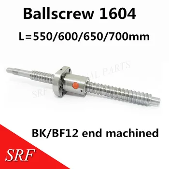 SFU1604 16mm Velmētas Sistēmu L=550/600/650/700mm C7 Ballscew vienu Ballnut ar gala virsmās par CNC daļas