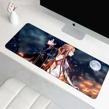 SIANCS 70x30cm Anti-slip Zobens Mākslas Online Peles paliktņa Anime XL Lielu padmouse Ātruma PC galda padmouse piederumi Gumijas paklājiņš