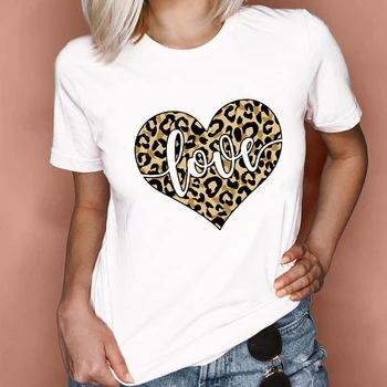Sieviešu 2021. Gadam Grafiskā Modes Īsām Piedurknēm Salda Mīlestība Valentīna Pavasara Vasaras Dāmu Apģērbu, Topi, T-Veida, Drukāšanas Sieviešu T T-Krekls