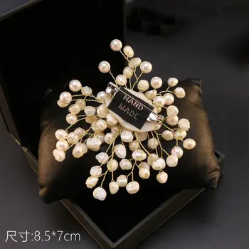 SINZRY oriģināls dizains, roku darbs, dabiskie saldūdens pērles līgavas ziedu broša pin radoša dāma piespraudes puse, rotaslietas, dāvanu